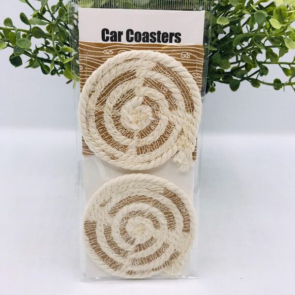 Stocking Stuffer Bundle, Wood Look Cup Holder Coasters 5 Sets of 2 (10 Coasters) - Picture 2 of 4